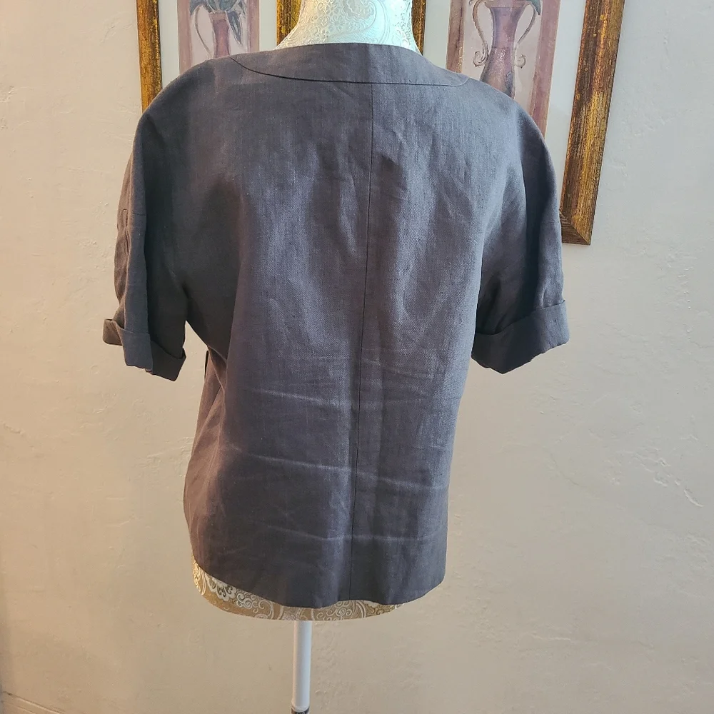 J. Crew Tailored Maybelle Linen Jacket Size 10 - Picture 3 of 6